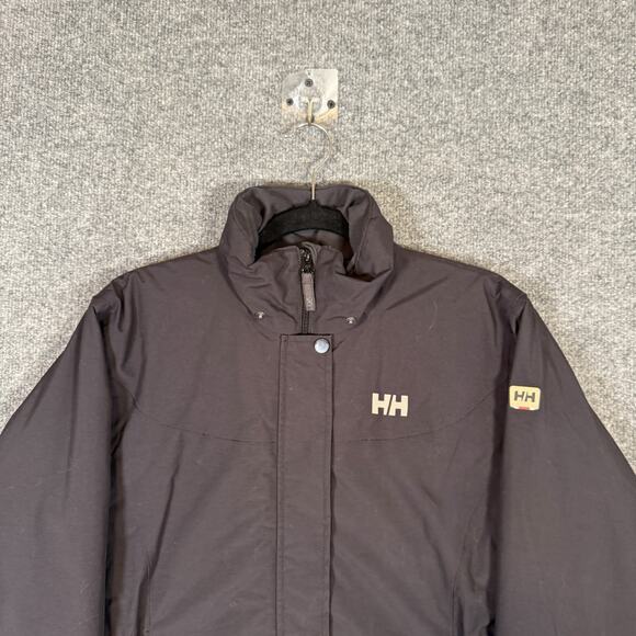 Helly Hansen Jacket Mens Large Black Pockets Full Zip Long Sleeve Winter Ski 176 - Picture 3 of 9